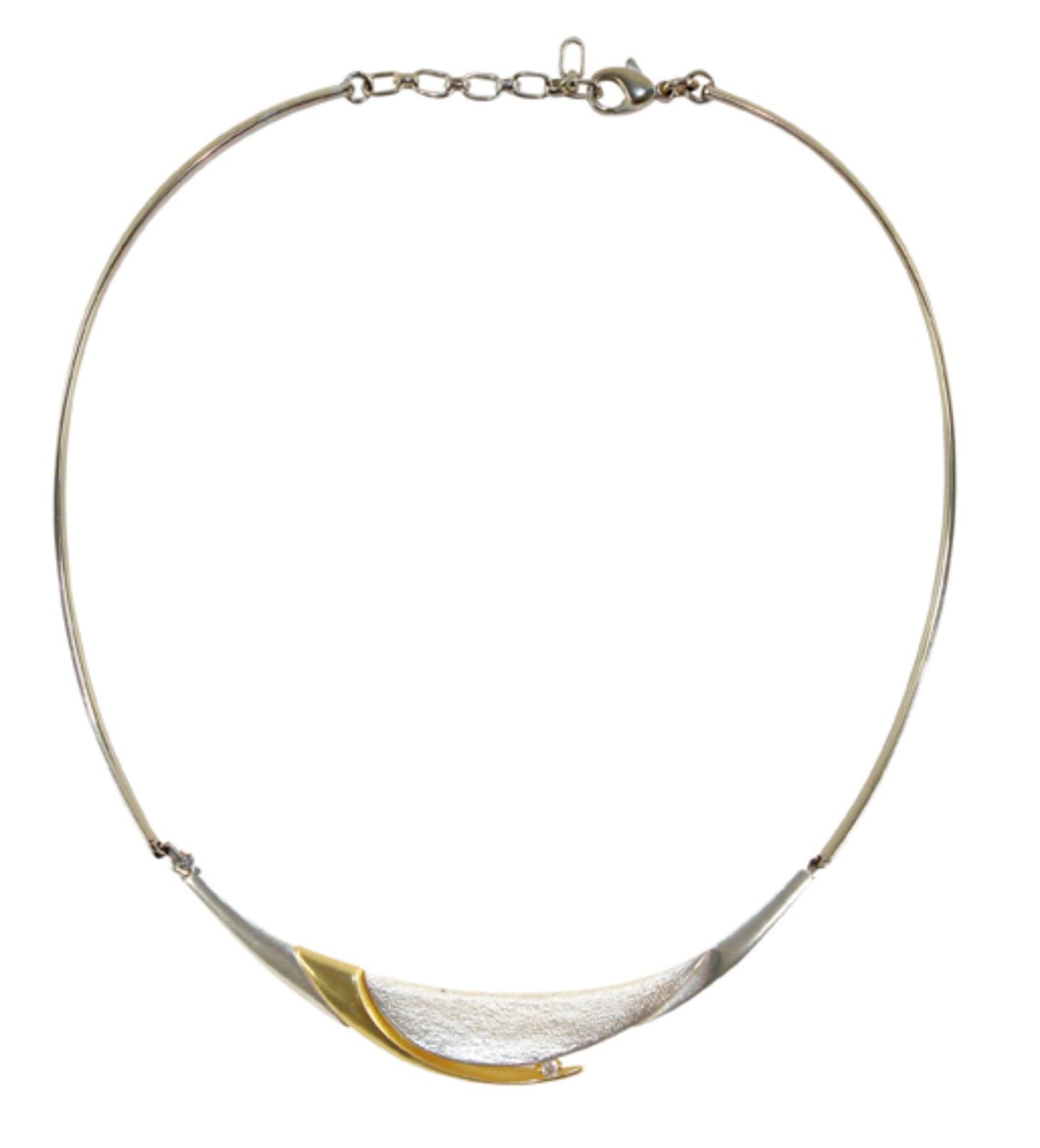 Designcollier Silber Gold