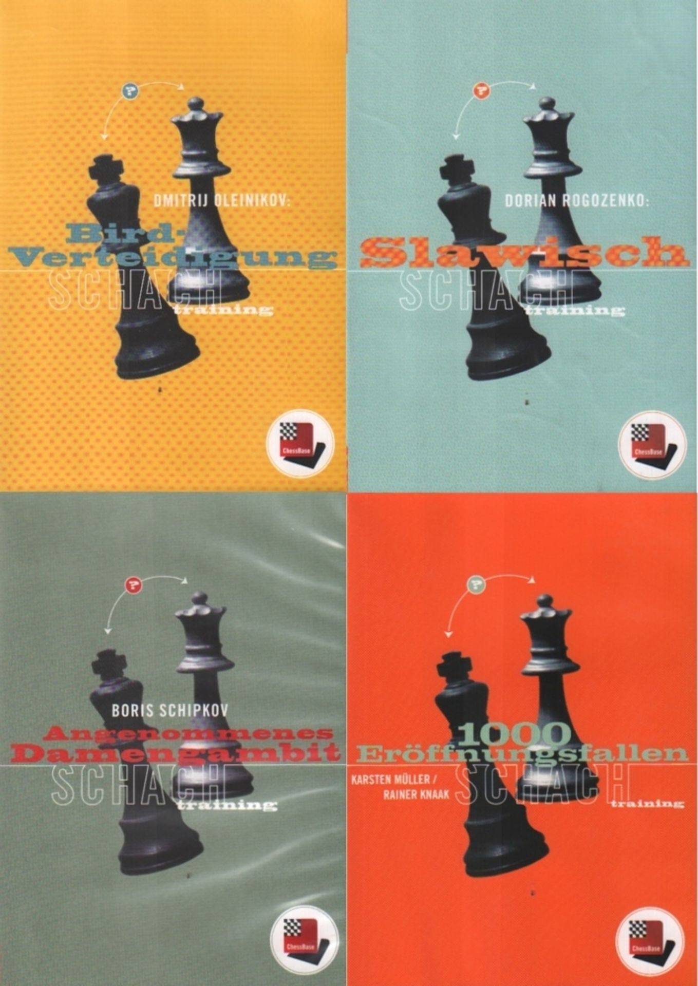 CD. ChessBase Schachtraining. Konvolut von 4 CD’s aus der Reihe „ChessBase Schachtraining“, soweit