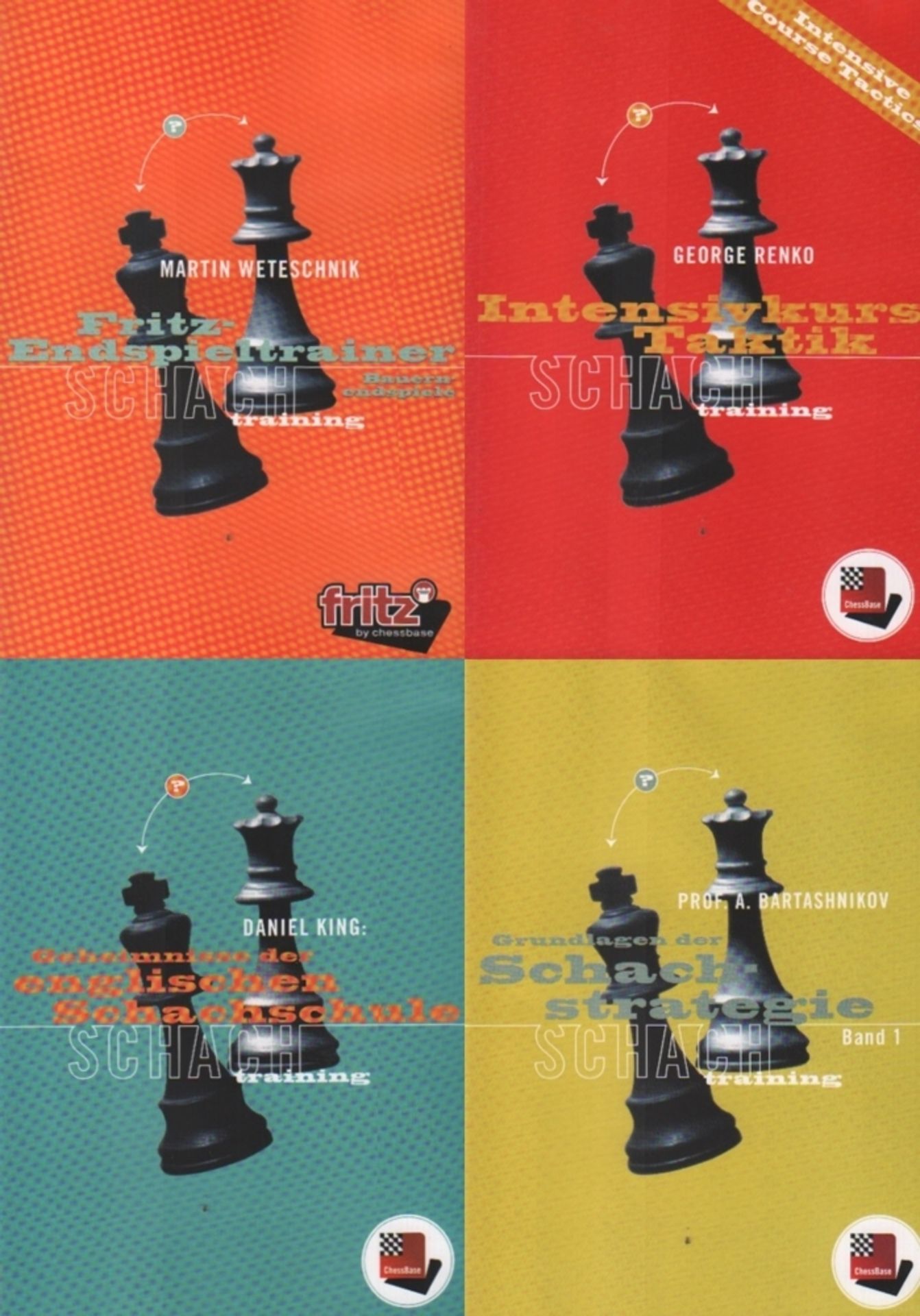 CD. ChessBase Schachtraining. Konvolut von 4 CD’s aus der Reihe „ChessBase Schachtraining“ mit