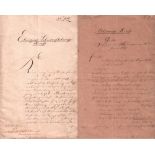 Braunschweiger Land. Zusammenstellung von 4 handschriftlichen Dokumenten eines Erbenzins -