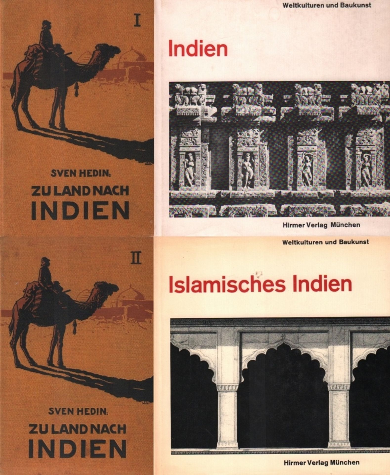 Indien. Hedin, Sven. Zu Land nach Indien durch Persien, Seiftan, Belutschistan. 2 Bände. Leipzig,