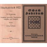 Bachmann, Ludwig. Schachjahrbuch 1922. 37. Fortsetzung der Sammlung geistreicher Schachpartien ...