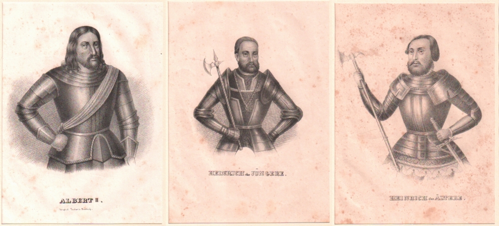 Braunschweig. Konvolut von 34 Lithographien aus Görges, W. "Galerie und Portraits der berühmten