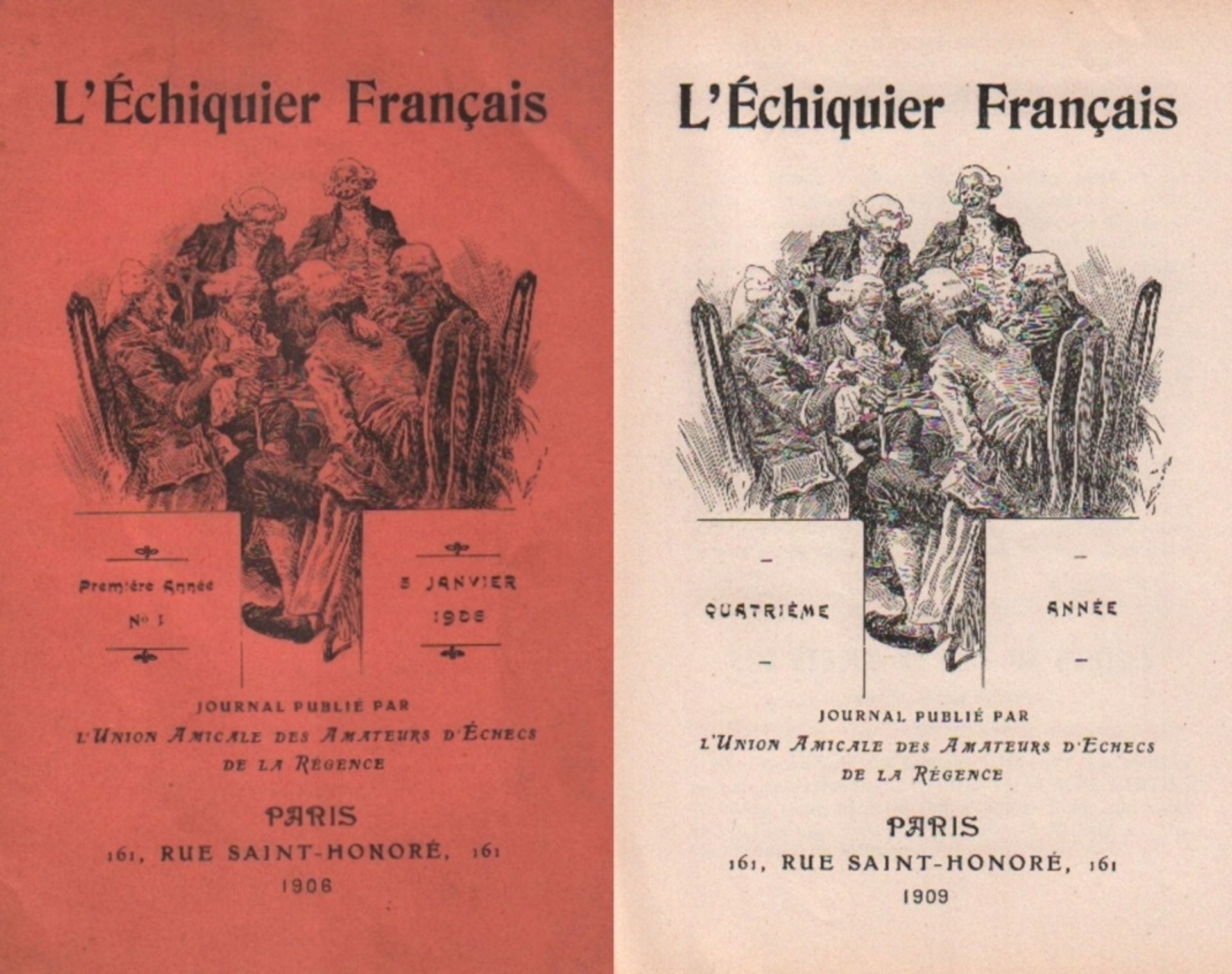 L’Echiquier Francais. Journal publié par L’Union Amicale des Amateurs d’Echecs de la Régence. 37