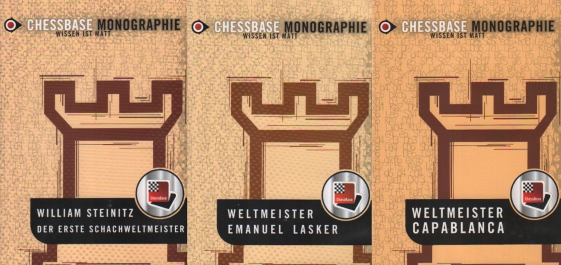 CD. ChessBase Monographie. Konvolut von 3 CD’s aus der Reihe „ChessBase Monographie“. Hamburg ,