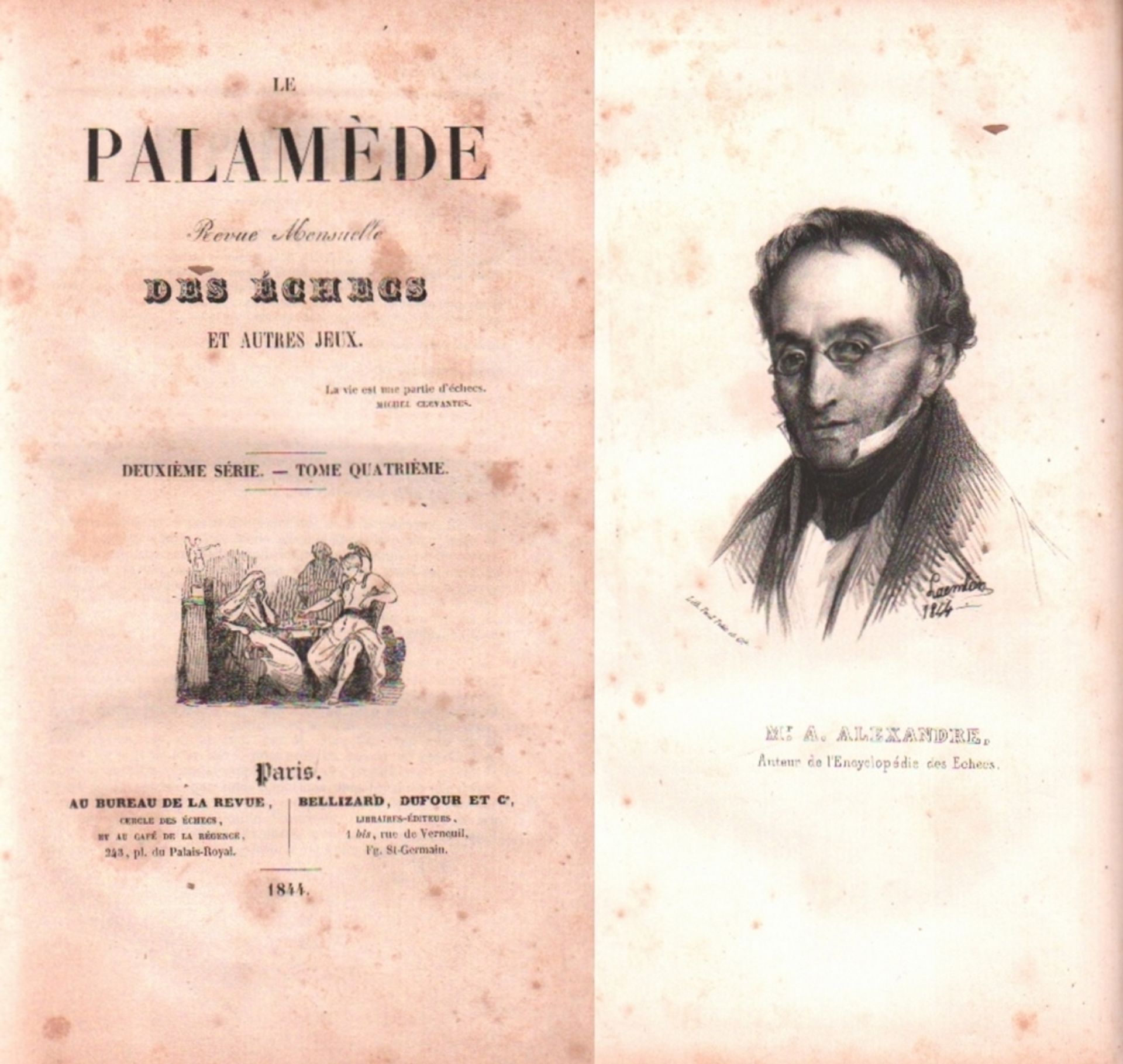 Le Palamède. Revue Mensuelle des Echecs et autres Jeux. Deuxième Série. Tome Quatrième. Paris,