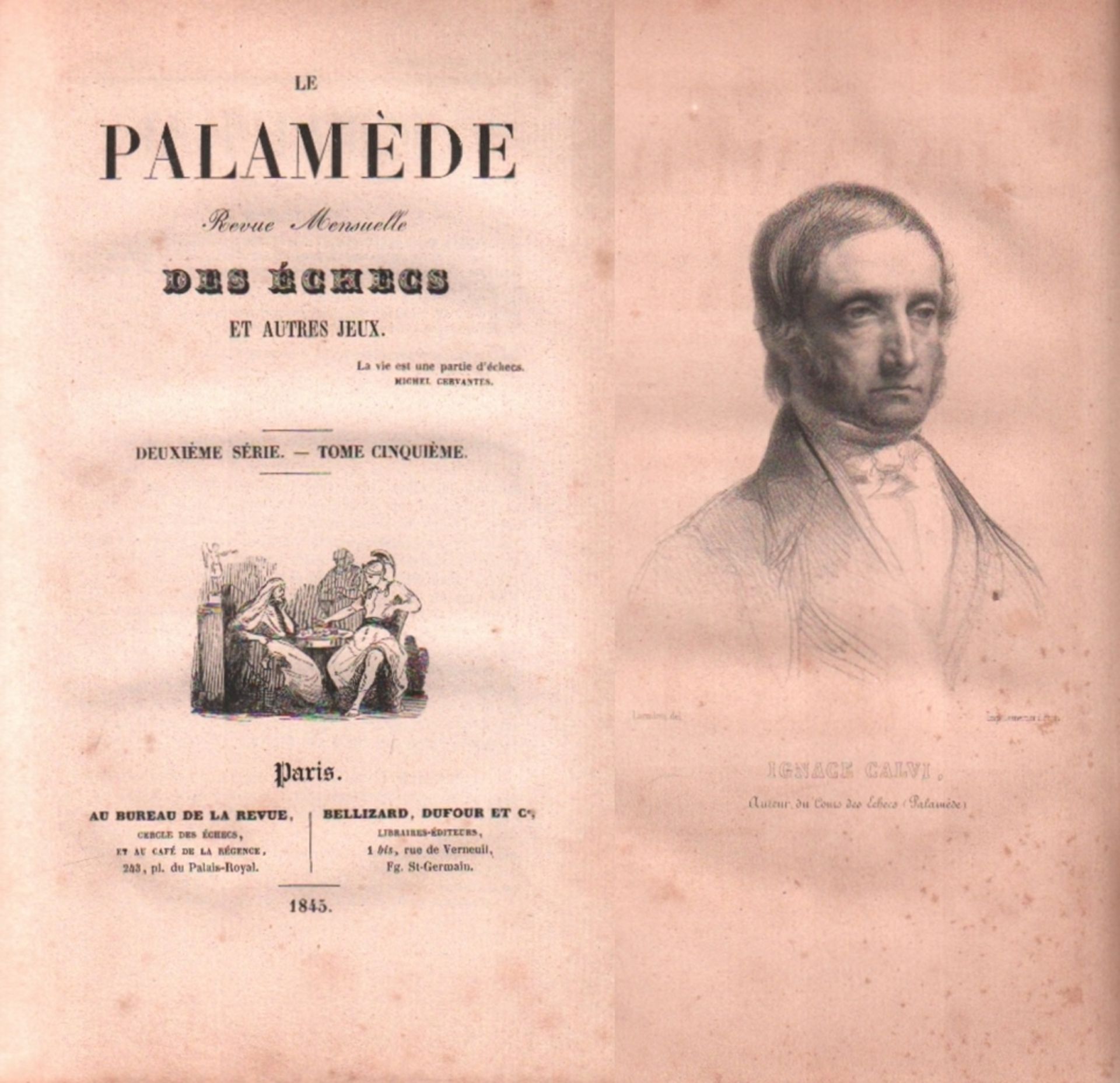 Le Palamède. Revue Mensuelle des Echecs et autres Jeux. Deuxième Série. Tome Cinquième. Paris,