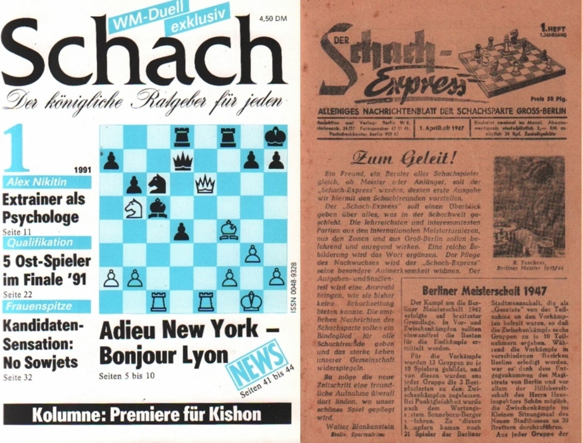 Schach. Organ der Sektion Schach der Deutschen Demokratischen Republik; später: Fachorgan des