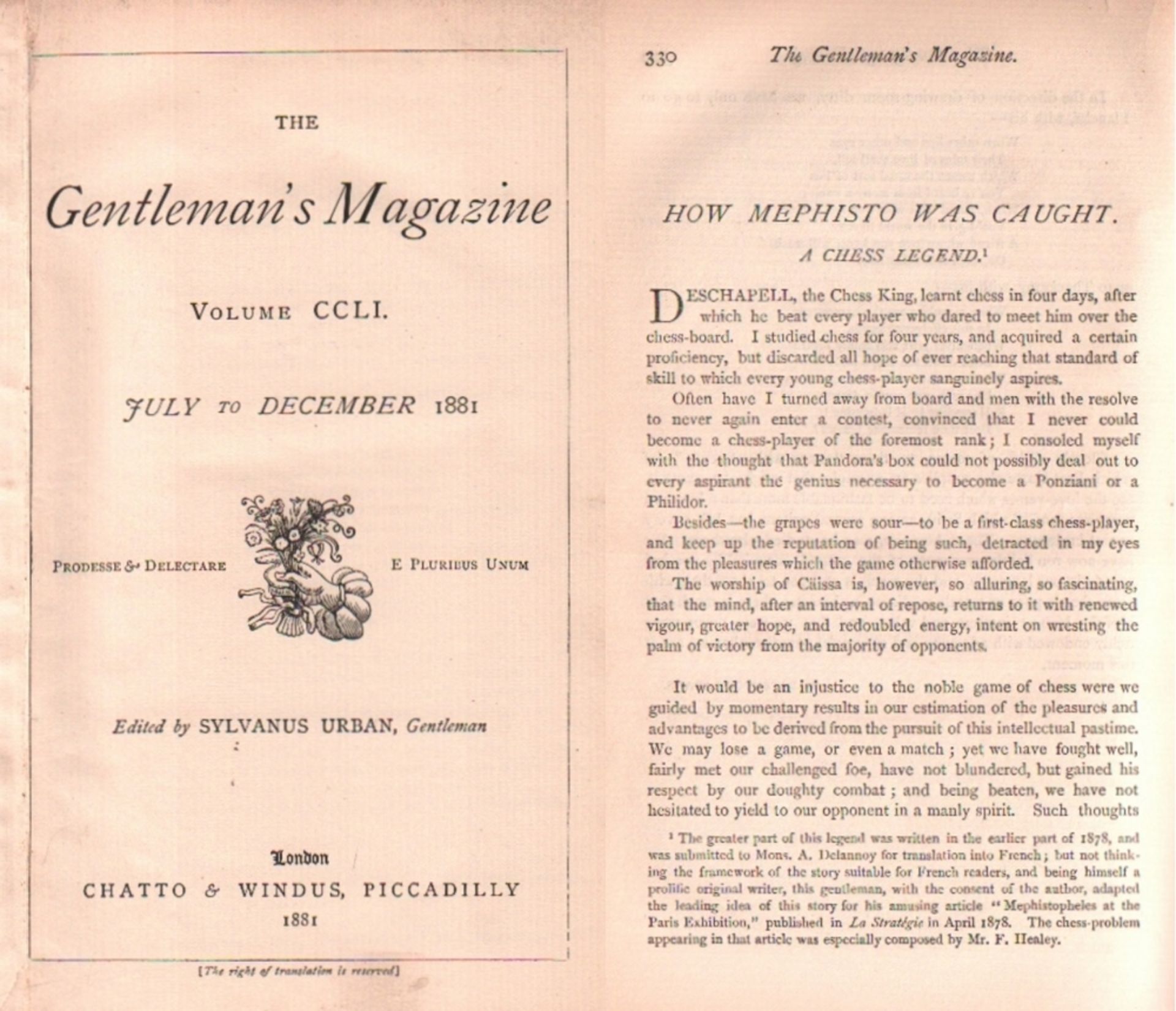 The Gentleman's Magazine. By Sylvanus Urban. Vol. CCLI. July to December 1881. [Halbjahresband]