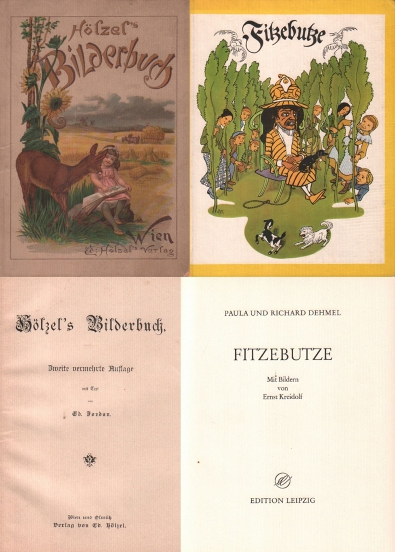 Kinderbuch. Dehmel, Paula und Richard. Fitzebutze. Allerhand Schnickschnack für Kinder. Mit farbigen