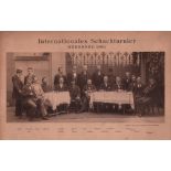 Foto. Nürnberg 1896. Schwarzweißes Foto mit einer Aufnahme der Teilnehmer am Internationalen