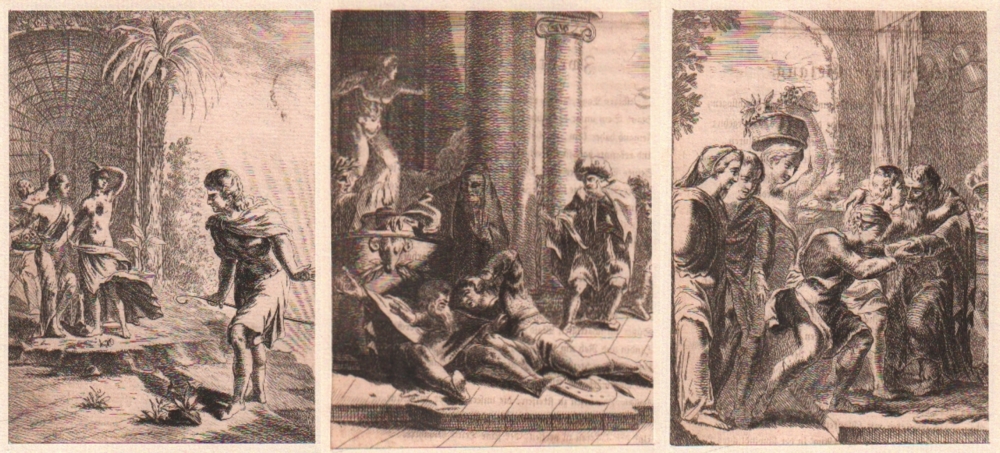 Bodmer, Johann Jacob. Zusammenstellung von 9 (statt 12) Kupferstichen von Christ. Gottfr. Matthes (