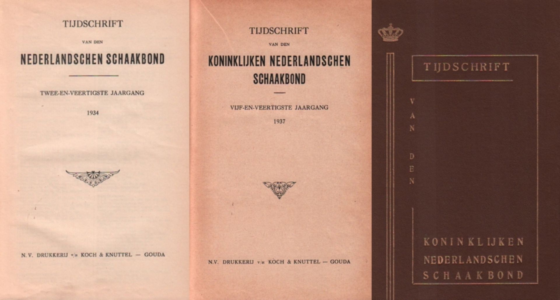 Tijdschrift van den Nederlandschen Schaakbond. ab 1935: Tijdschrift van den Koninklijken Schaakbond.