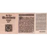 Braunschweig. Drei Verordnungen als Einblattdrucke: 1. Von Gottes gnaden Julius, Herzog zu