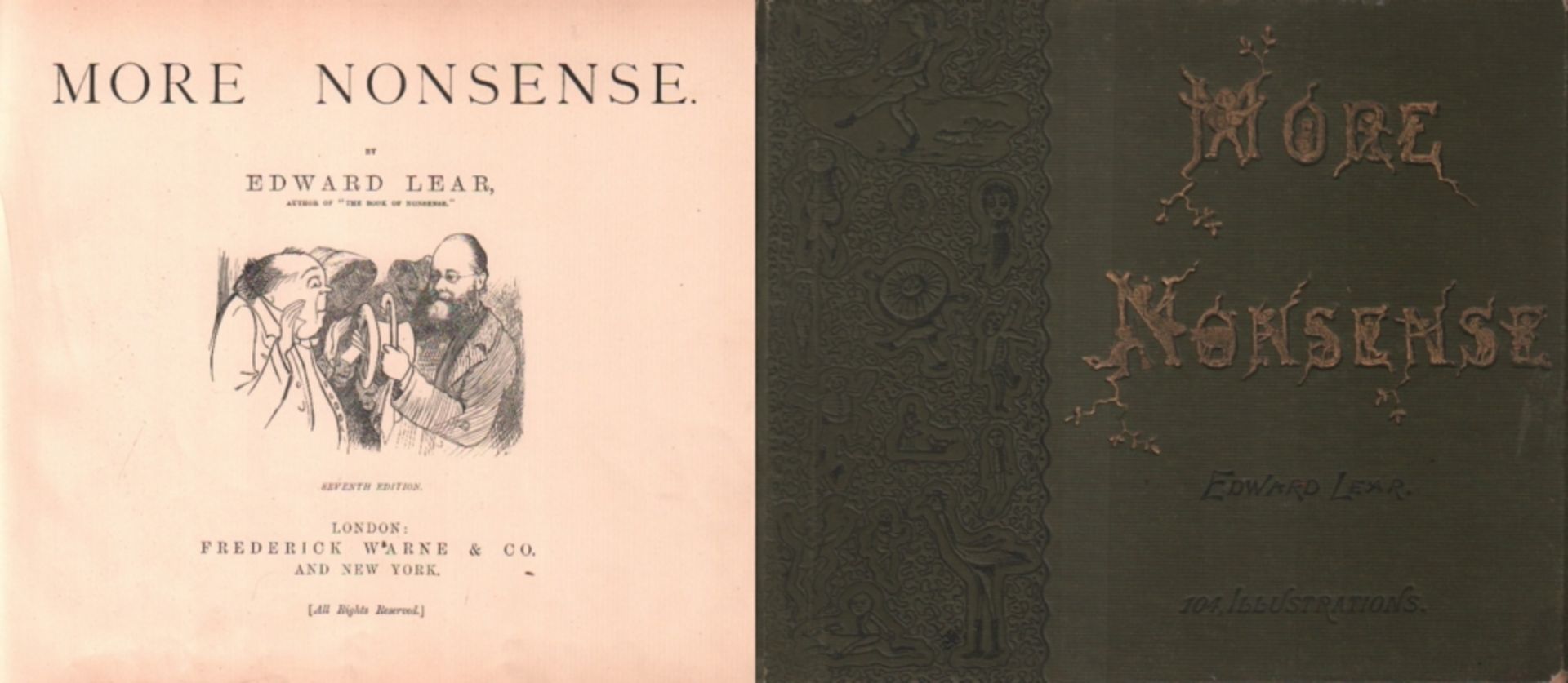 Kinderbuch. Lear, Edward. More Nonsense. Seventh Edition. London & New York, Fr. Warne um 1900. Quer