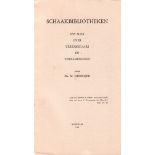 Niemeijer, M. Schaakbibliotheken. Een boek over verzamelaars en verzamelingen. Wassenaar 1948. 8°.