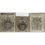 Braunschweig. Wappen - drei Wappendarstellungen. 1: Friedrich Ulrich, Hertzog zu Braunschweig und