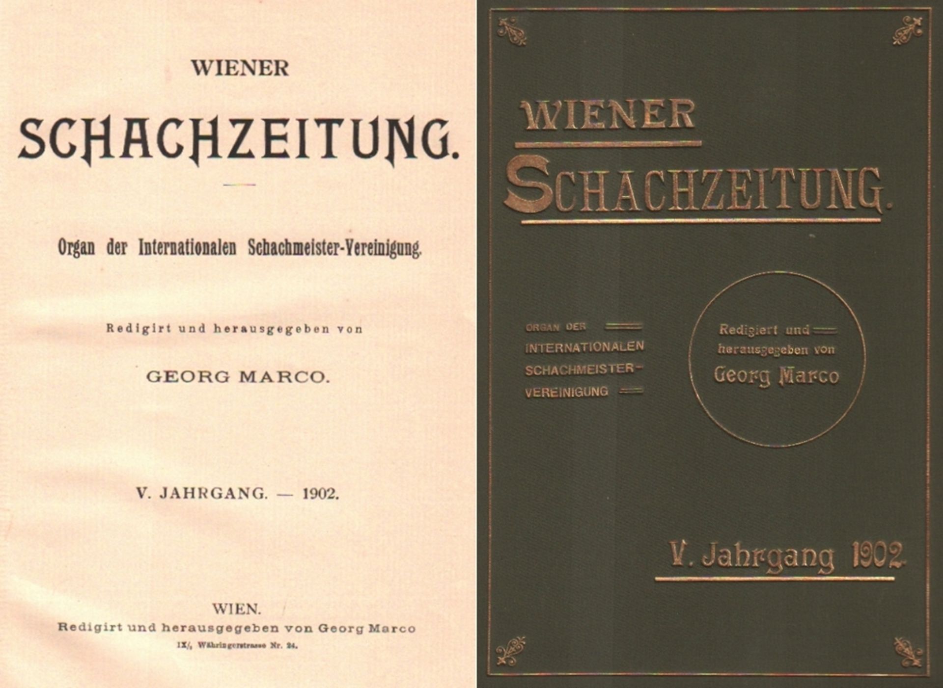 Wiener Schachzeitung. Organ des "Wiener Schach - Club". Redigirt von Georg Marco. V. Jahrgang
