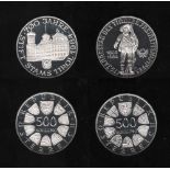 Münzen. Österreich. Silbermünze. 500 Schilling. 700 Jahre Stift Stams in Tirol. 1984. Vorderseite: