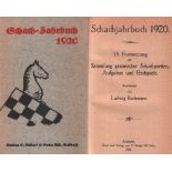 Bachmann, Ludwig. Schachjahrbuch 1920. 35. Fortsetzung der Sammlung geistreicher Schachpartien ...