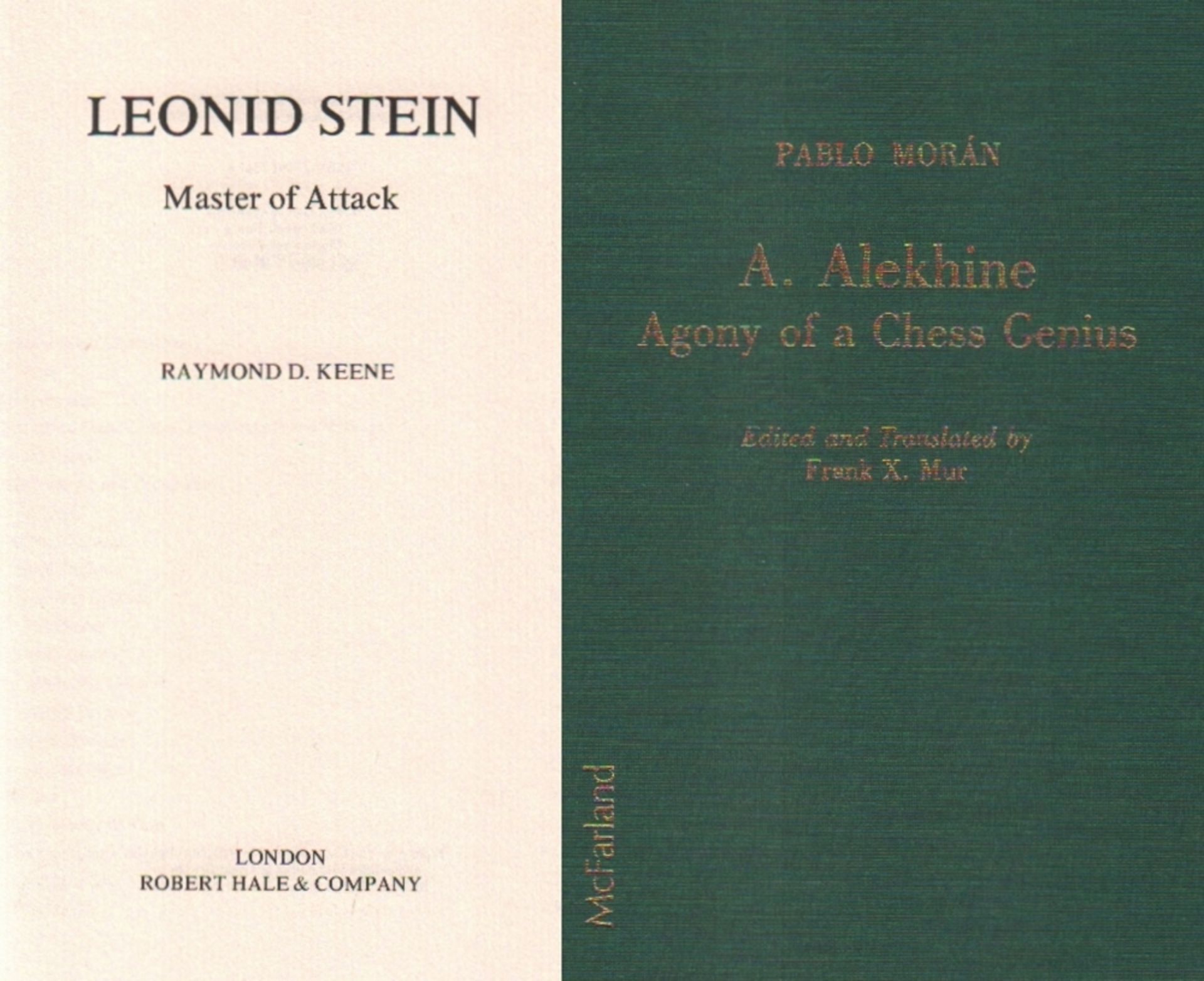 Aljechin. Morán, Pablo. A. Alekhine. Agony of a Chess Genius. Edited and Translated by F. X. Mur.