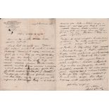 Flohr, Salo. Eigenhändig geschriebener Brief von Salo Flohr in tschechischer Sprache, signiert und