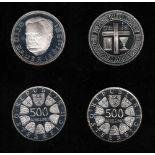 Münzen. Österreich. Silbermünze. 500 Schilling. 100. Geburtstag von Otto Bauer. 1981. Vorderseite: