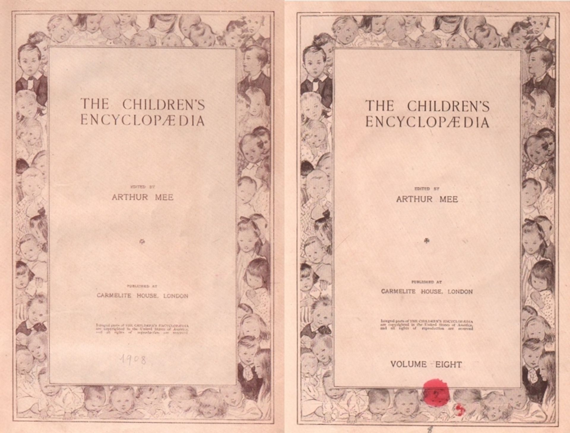 Kinderbuch. Mee, Arthur. The Children’s Encyclopaedia. Band 1 – 8. London, Carmelite House, (