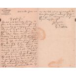 Gottschall, Hermann v. Eigenhändig geschriebener Brief von Hermann von Gottschall in deutscher