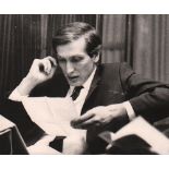 Foto. Fischer, Bobby. Schwarzweißes Foto von Bobby Fischer aus der Zeit um 1970. Bildgröße 17,5 x