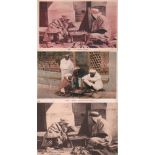 Postkarte. Arabische Schachspielszenen. 5, teils farbige und meist postalisch gelaufene Postkarten