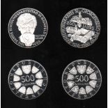 Münzen. Österreich. Silbermünze. 500 Schilling. 850 Jahre Benediktinerabtei St. Georgenberg -