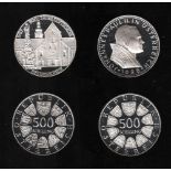 Münzen. Österreich. Silbermünze. 500 Schilling. 800 Jahre Stiftskirche Heiligenkreuz. 1987.