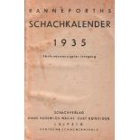 Ranneforths Schachkalender 1935. 25. Jahrgang. Leipzig, Ronniger, ca. 1934. 8°. Mit einigen
