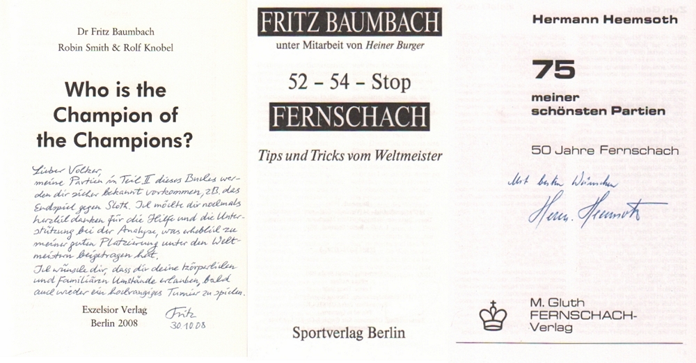 Zeitschriften / Bücher. Baumbach, Fritz, Robin Smith & Rolf Knobel. Who is the Champion of the