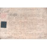 England. Georg III. - König von Great Britain. Gedruckte Pergament - Urkunde über die Versetzung
