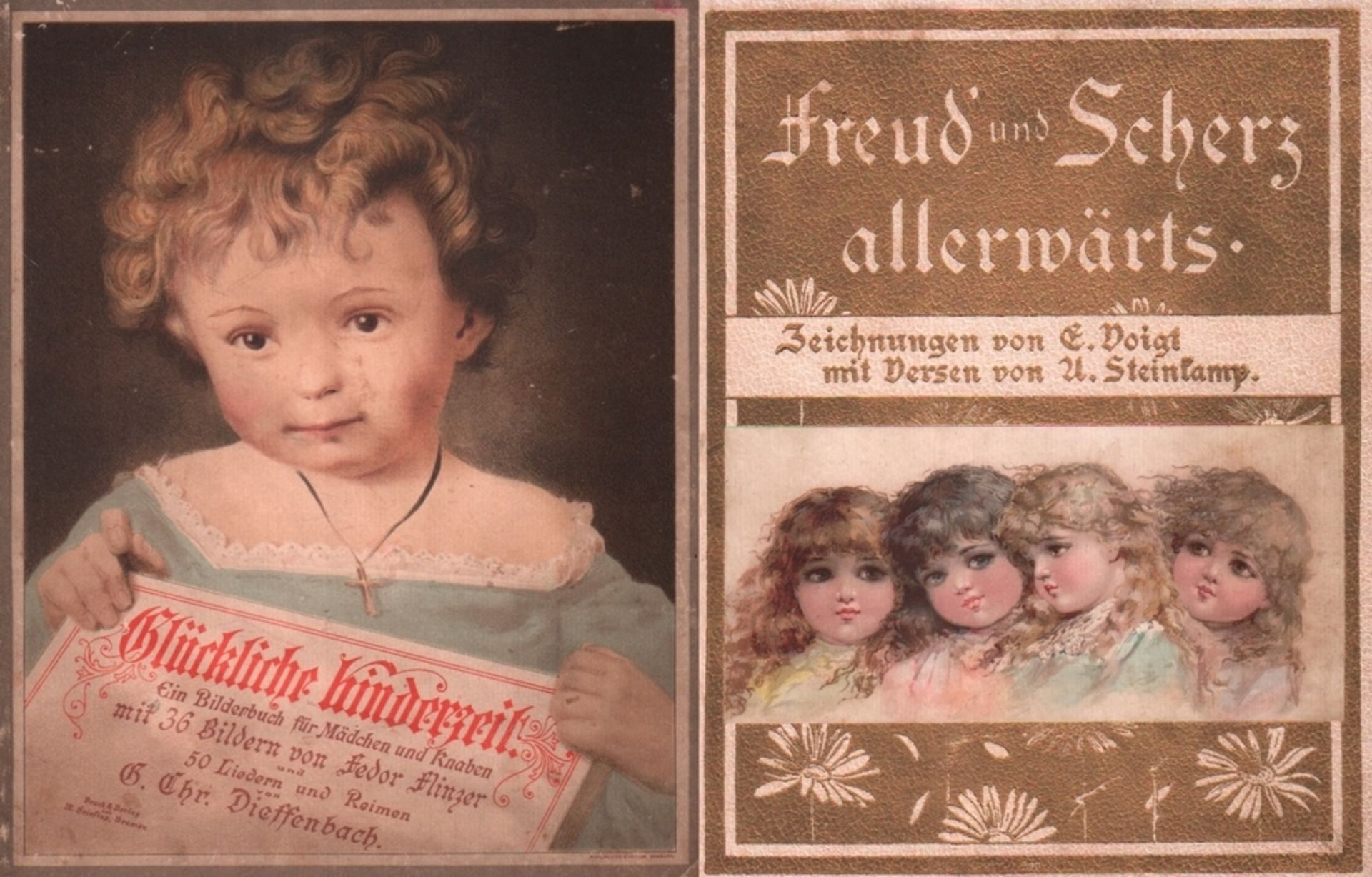 Kinderbuch. Dieffenbach, G. Chr. Glückliche Kinderzeit. Ein Bilderbuch für Mädchen und Knaben mit 36