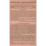 Zeitschriften / Bücher. Deutsche Schachblätter. Zeitschrift für alle Schachfreunde. Bearbeitet von