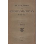 Kiel 1893. Metger, J(ohannes). (Hrsg.) Der achte Kongress des deutschen Schachbundes. Kiel 1893.