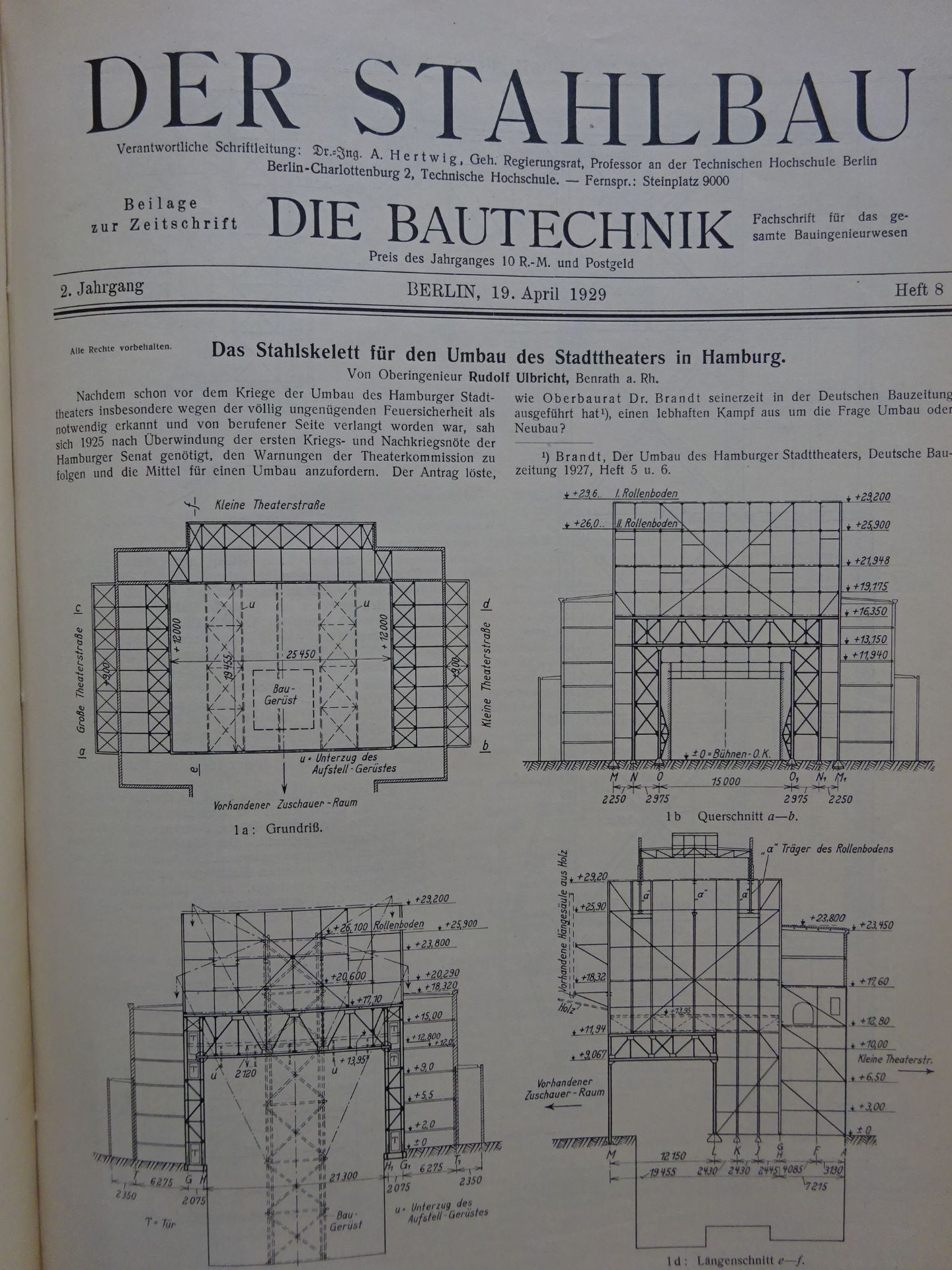 Der Stahlbau 8 Bde.