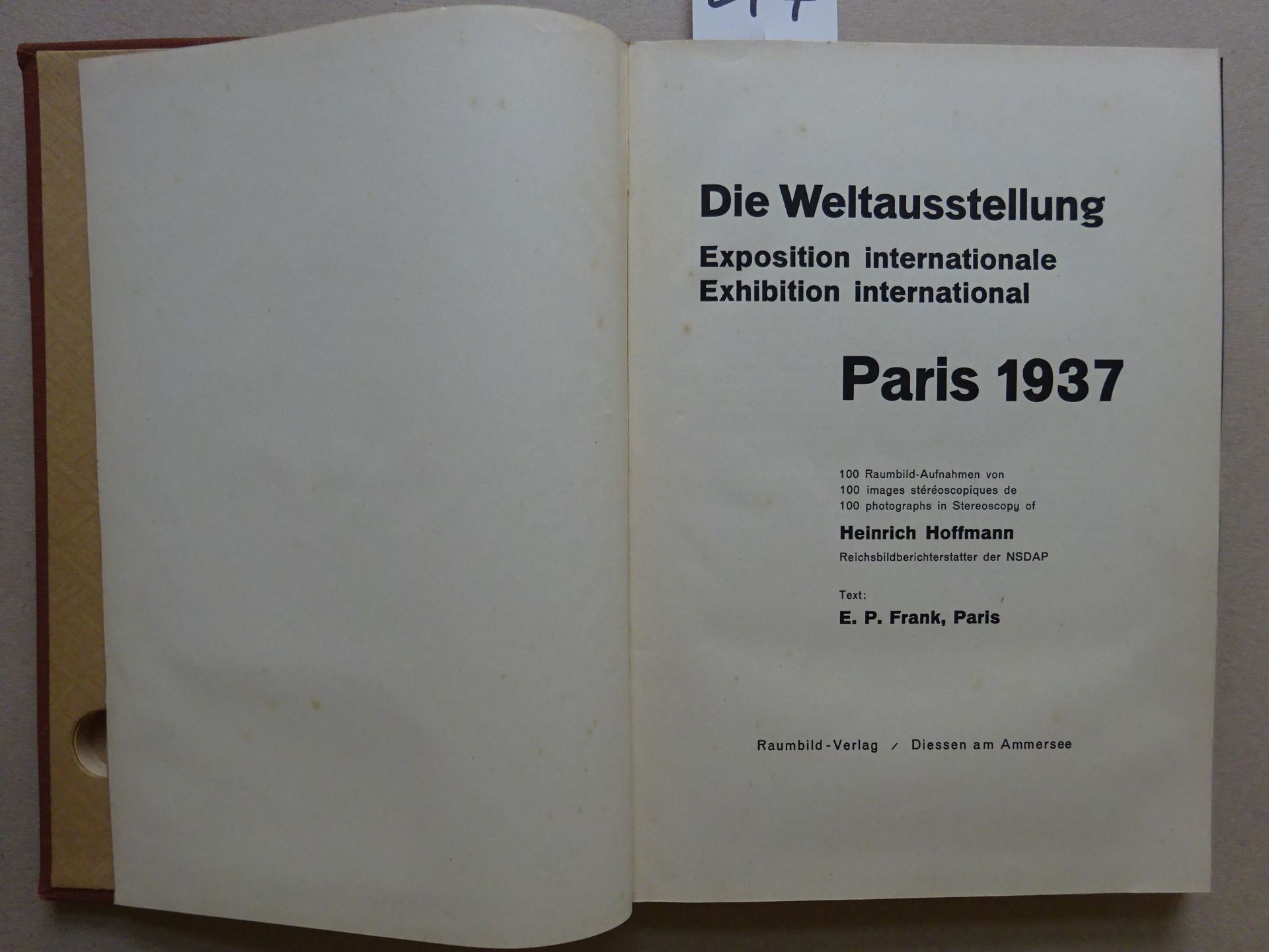 Hoffmann - Weltausstellung Paris 1937 - Bild 3 aus 5