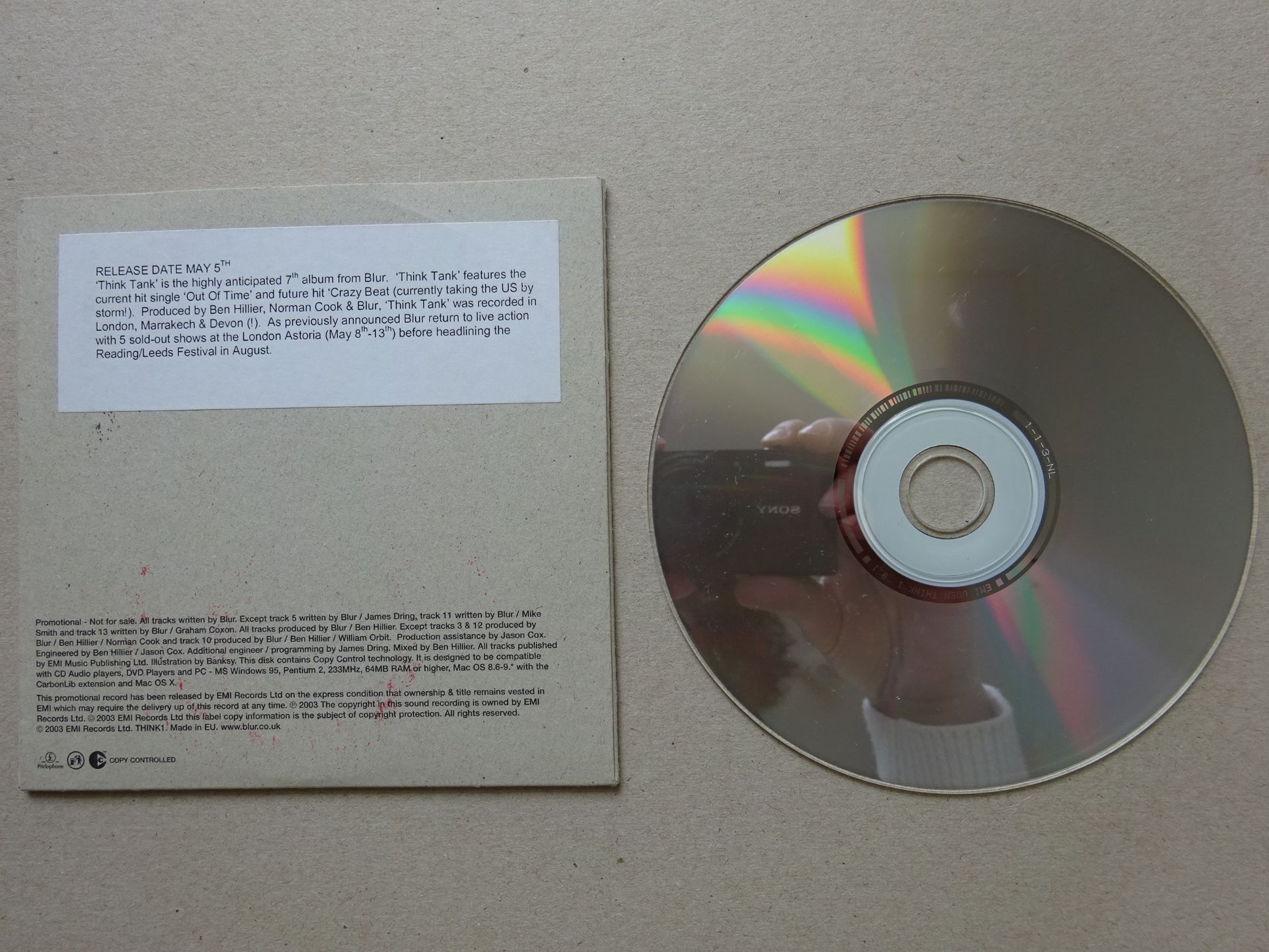 Banksy - Blur Think Tank Promo CD - Bild 3 aus 3