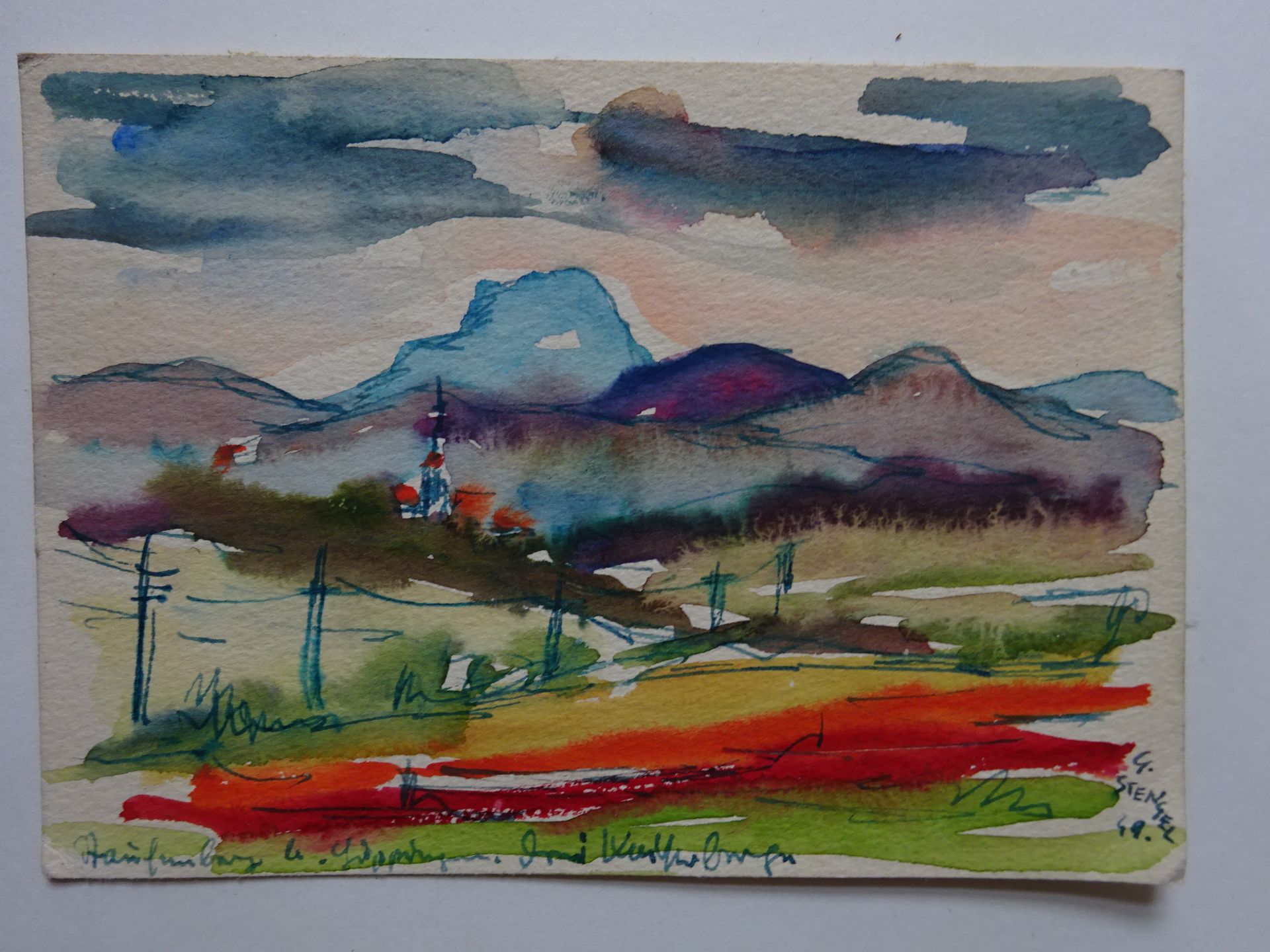 Stengel - Aquarell Postkarte - Bild 2 aus 5