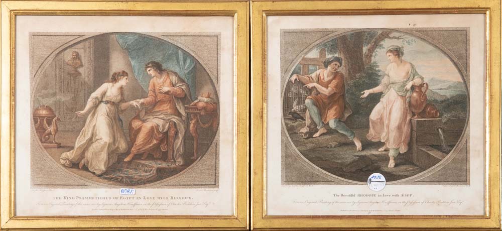 Angelika Kaufmann (1741-1807). „The beautiful Rhodope in love with Aesop“ und „The King