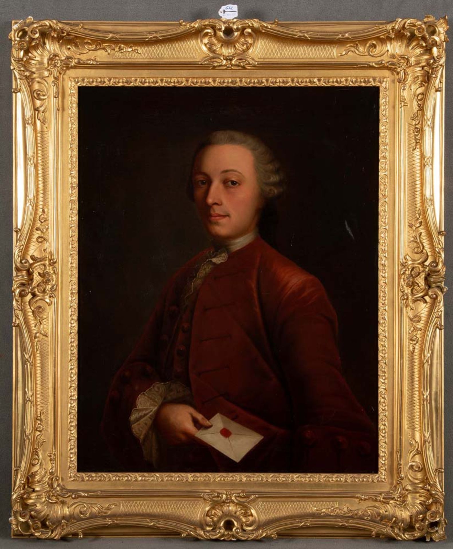 Maler des 18. Jhs. Porträt von „Lucas Sarasin-Werthemann (1730-1802)“. Öl/Lw., gerahmt, verso