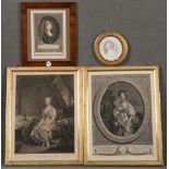 Jean Massard (1740-1822) u.a. Vier Porträts, u.a. von Maria Merian und Marie Thérèse Charlotte von