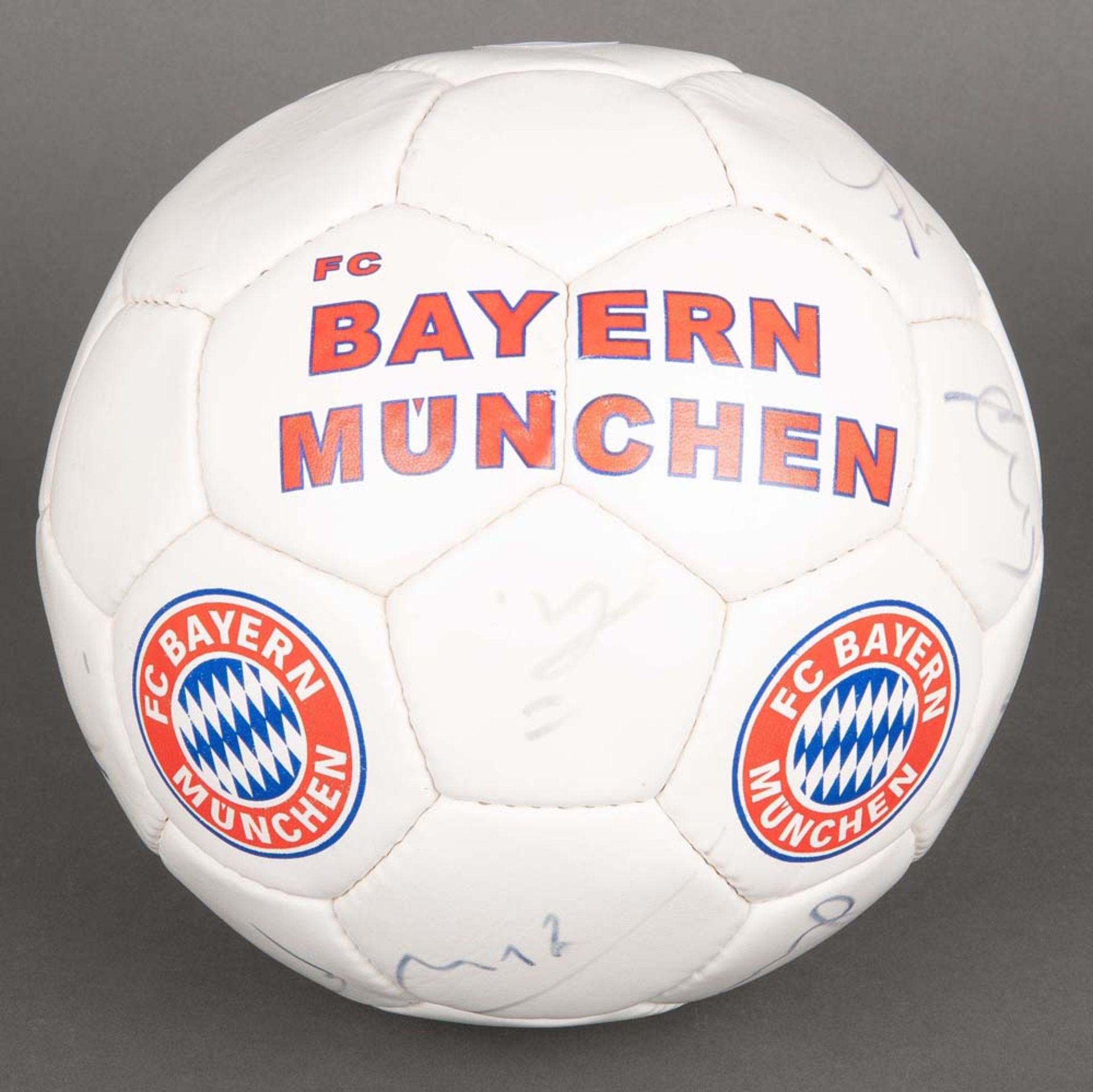 Autogramm Fußball FC Bayern München, Saison 2002/03 u.a. Michael Ballack, Mehmet Scholl, Giovane