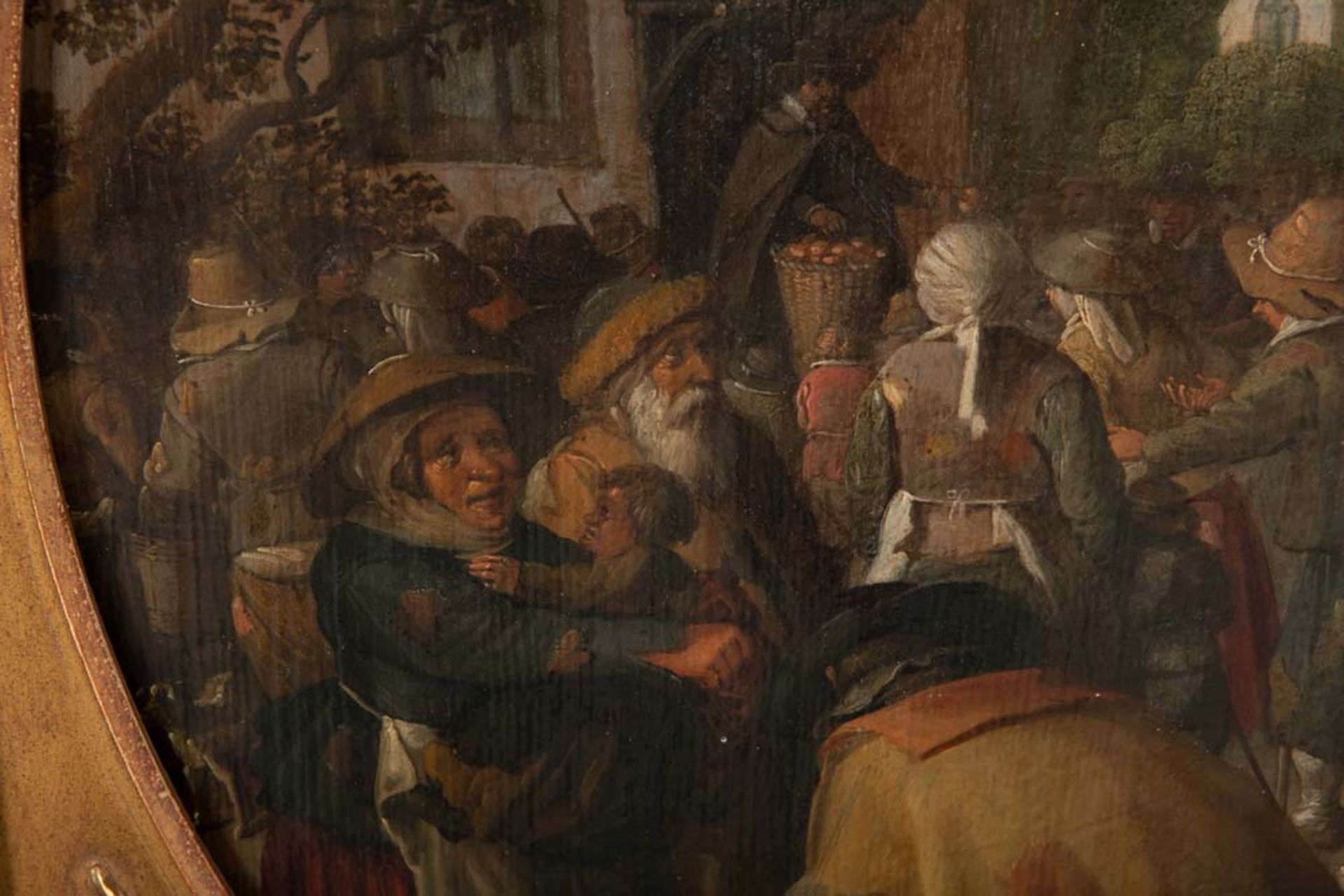 Joost Cornelisz Droochsloot (1586-1666). Armenspeisung vor einer Kirche mit zahlreichen - Bild 2 aus 8