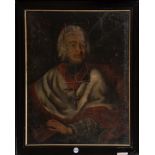 Maler des 18. Jhs. Portrait eines Herren. Öl/Lw., gerahmt, 84,5 x 66 cm. (besch.) **