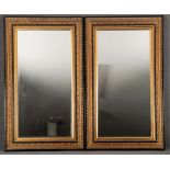 Paar Garderoben-Spiegel. Italien 20 Jh. Holzrahmen mit Stuck, auf Kreidegrund gefasst, gold gehöht